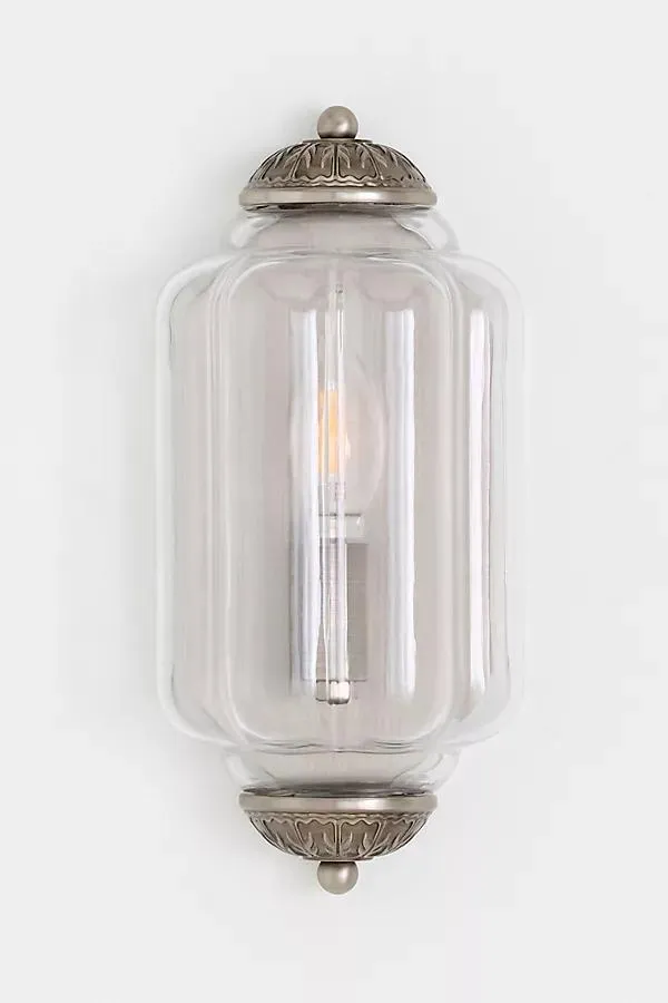 The Eloise Scallop Milk Glass Flush Sconce Wall Light