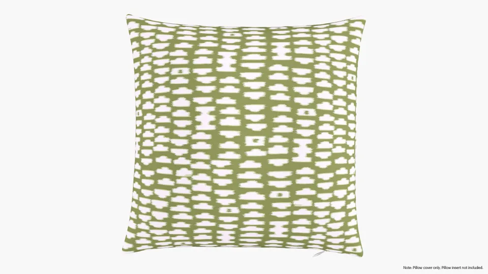 Throw Pillow Cover 18", Olive Odalisque, 18" x 18"