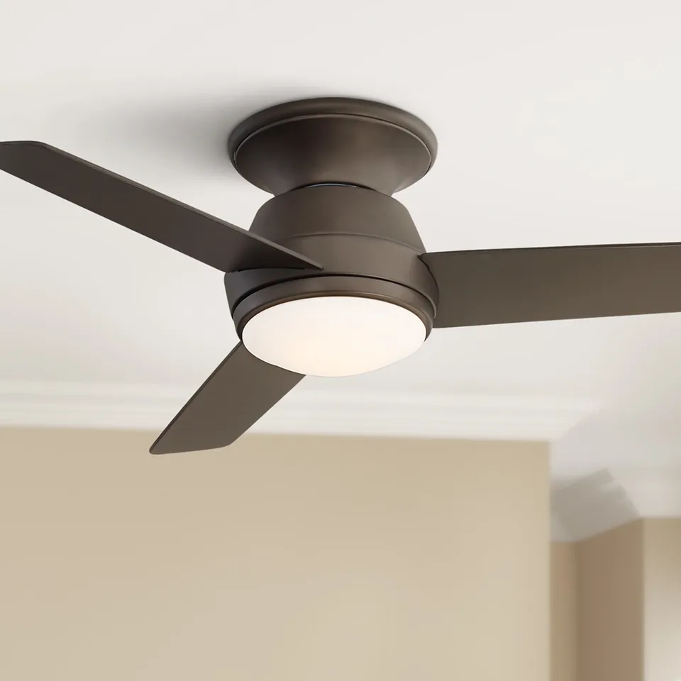 44" Casa Vieja Marbella Breeze Bronze LED Hugger Fan with Remote