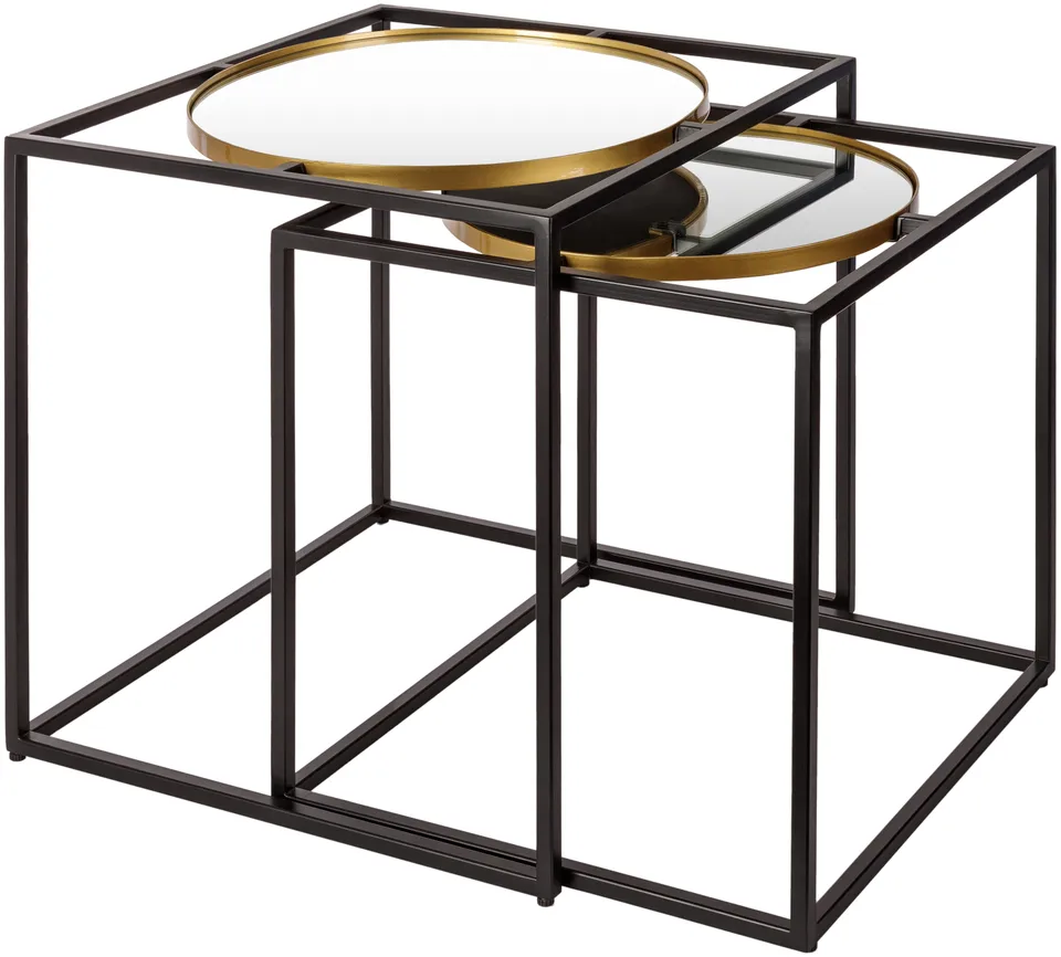 Sephora  19"H x 19"W x 19"D,  21"H x 21"W x 21"D End Table