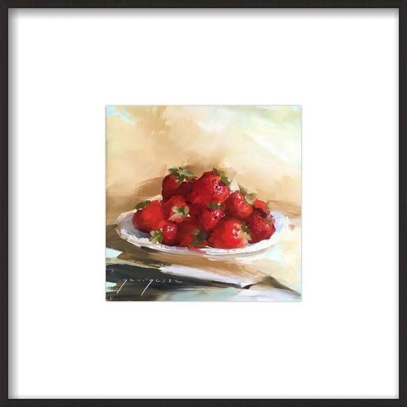 "Summer Strawberries 2" by Georgesse Gomez for Artfully Walls