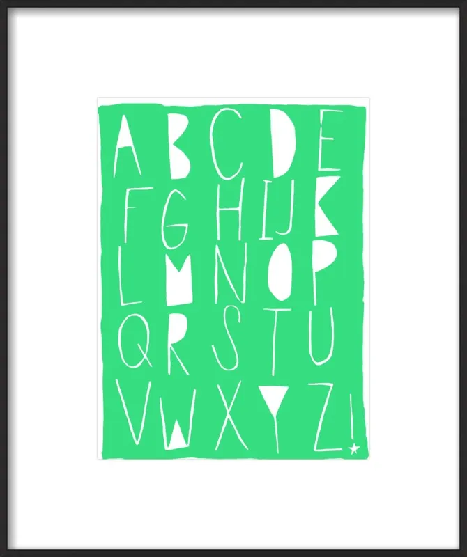 ABC Chart- Green by Kate Roebuck for Artfully Walls