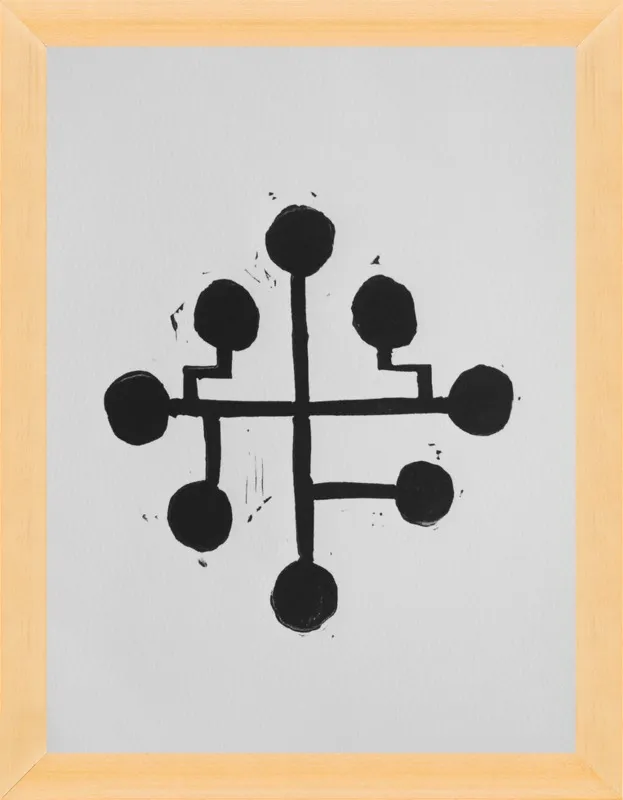 Geometric Midcentury Atomic Print by Stacy Rajab for Artfully Walls