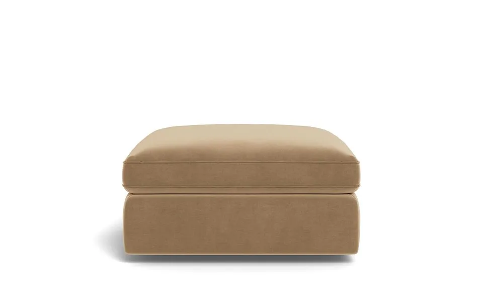James Square Ottoman with Contrast Piping and Storage Option