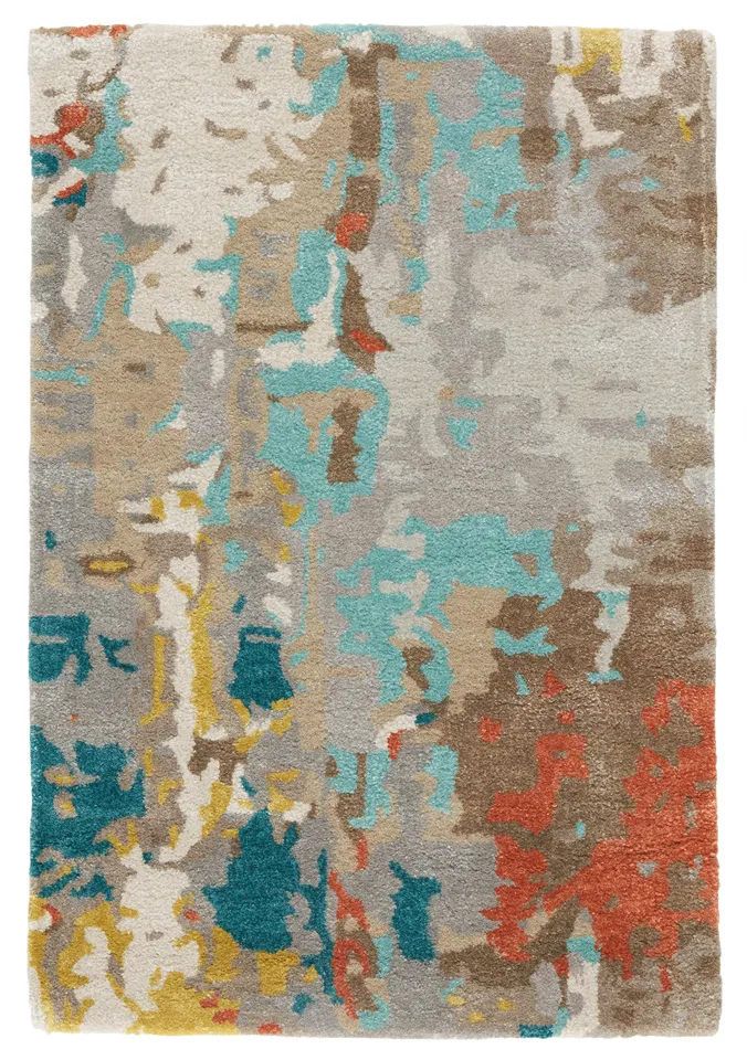 Matcha Handmade Abstract Multicolor Area Rug (2'X3')