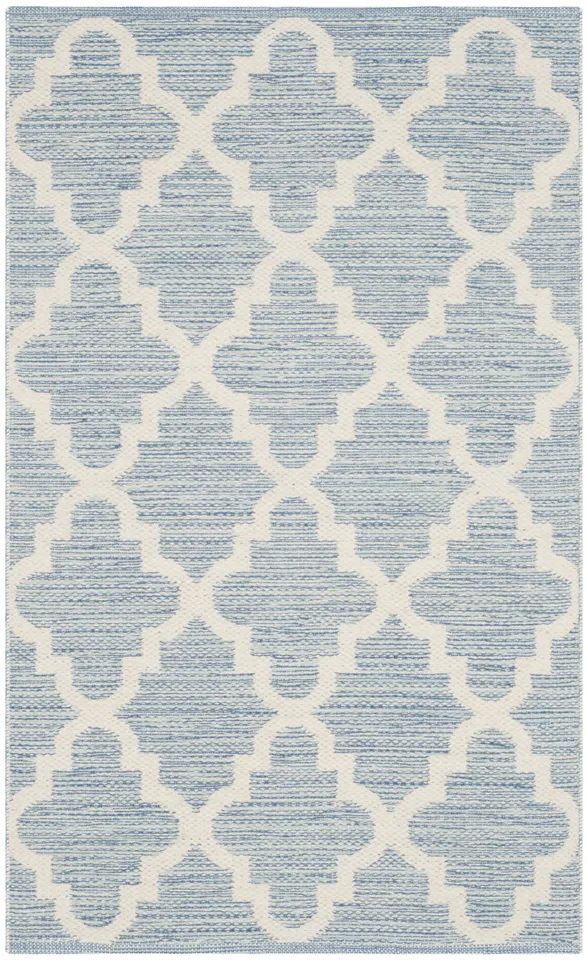 Arlo Home Hand Woven Area Rug, MTK810B, Light Blue/Ivory,  2' 3" X 3' 9"