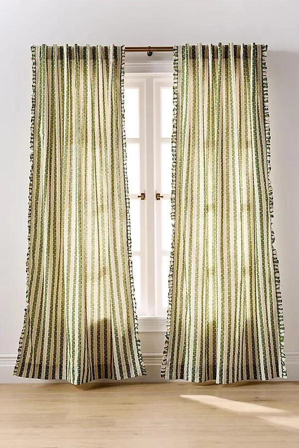 Ivy Cotton Striped Curtain