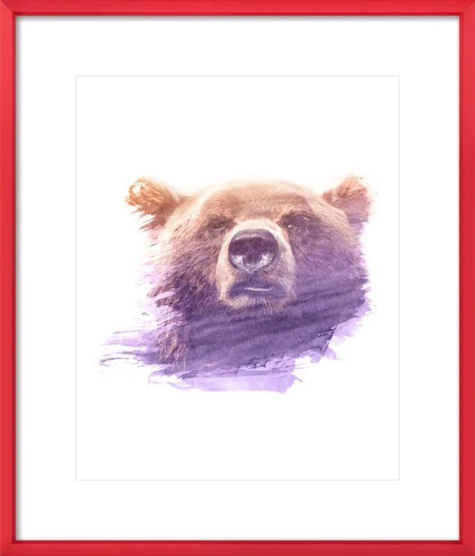 BEAR SUPERIMPOSED WATERCOLOR by Emiliano Deificus for Artfully Walls
