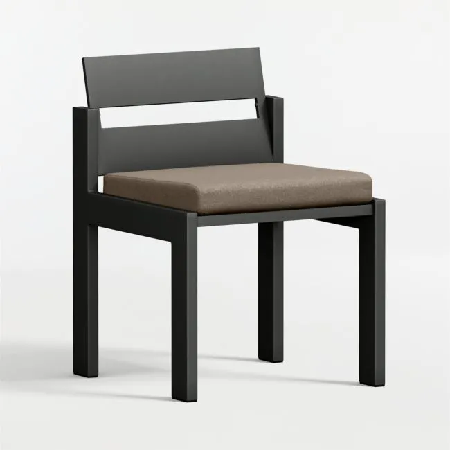 Walker Metal Outdoor Dining Chair with Cast Shale Sunbrella ® Cushions