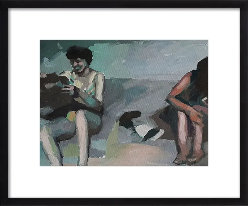 Girls at the beach by Mary Sinner for Artfully Walls
