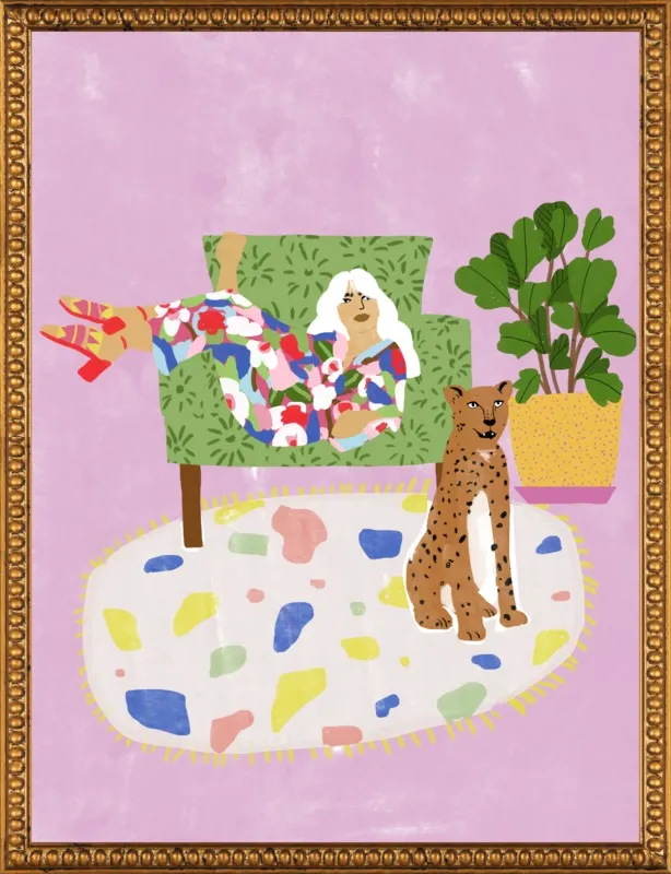 Lady and her tiger by Alja Horvat for Artfully Walls