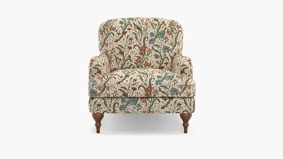 English Roll Arm Chair, Cedar Bloomsbury