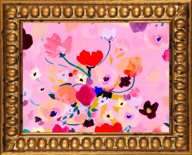 Pink Posey by KT Smail for Artfully Walls