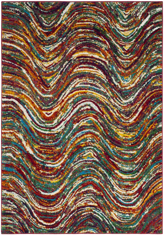 Arlo Home Woven Area Rug, ARB502M, Multi,  6' 7" X 9'