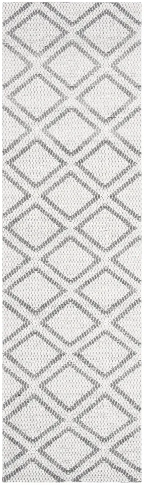 Arlo Home Hand Tufted Area Rug, MLP514G, Silver/Dark Grey,  2' 3" X 7'