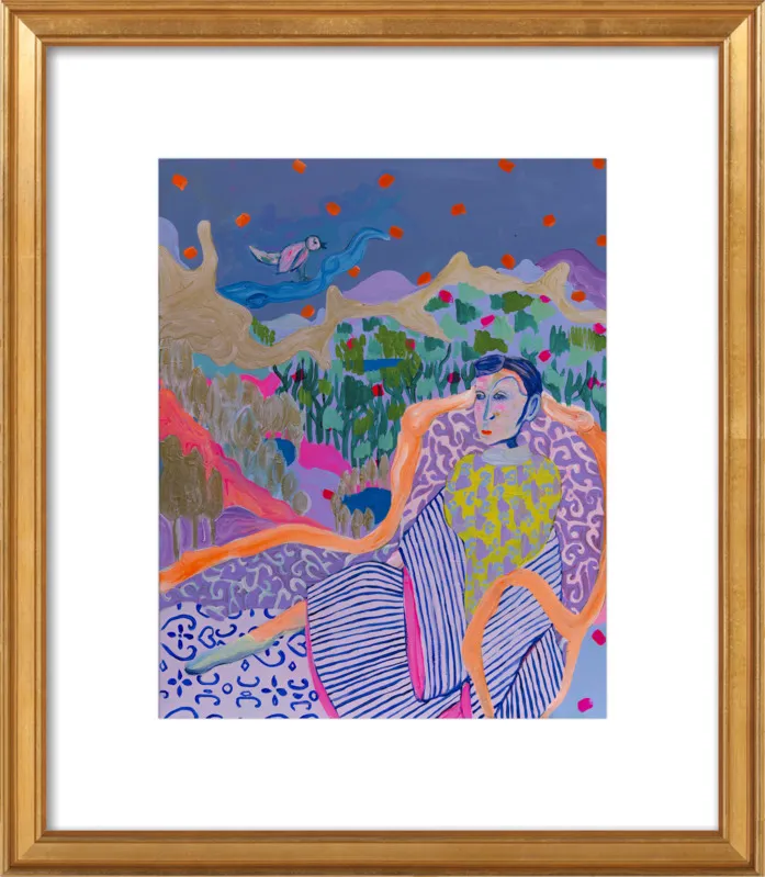 "The Nightingale" illustration by Davina Shefet for Artfully Walls