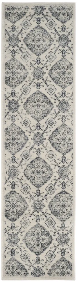 Arlo Home Woven Area Rug, CNG623C, Cream/Light Grey,  2' 3" X 8'