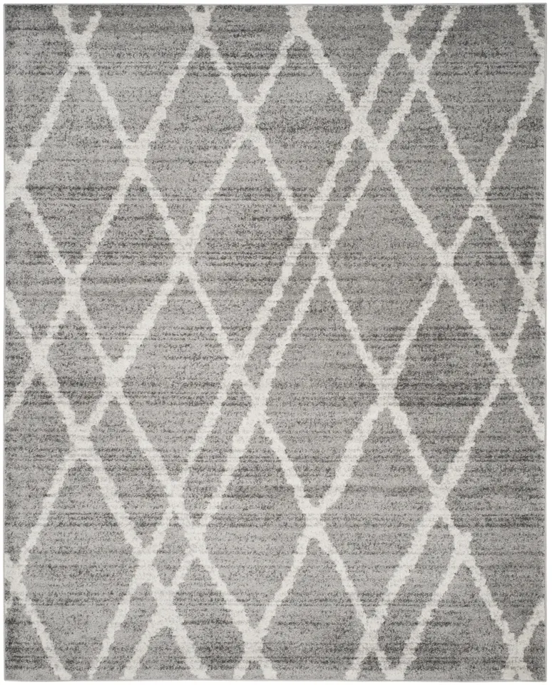 Arlo Home Woven Area Rug, ADR128B, Ivory/Silver,  8' X 10'