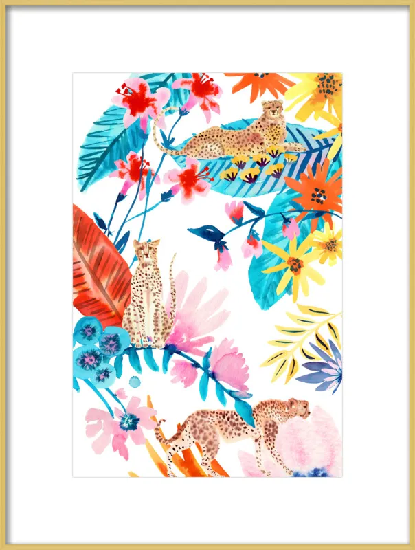 Cheetah Jungle by Jen Lindup for Artfully Walls