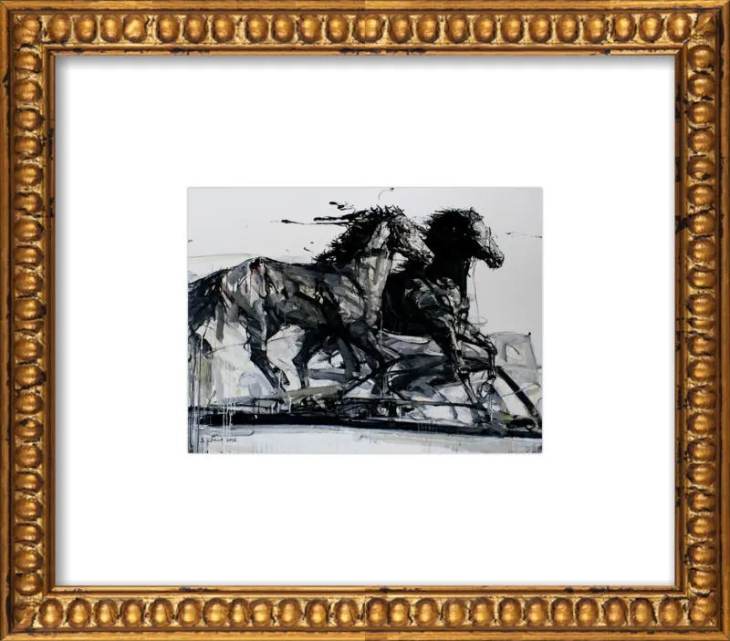 Black Stallions by Shao Y. Zhang for Artfully Walls