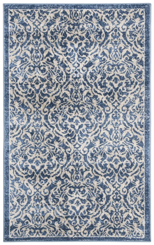 Arlo Home Woven Area Rug, BNT810N, Navy/Cream,  3' X 5'