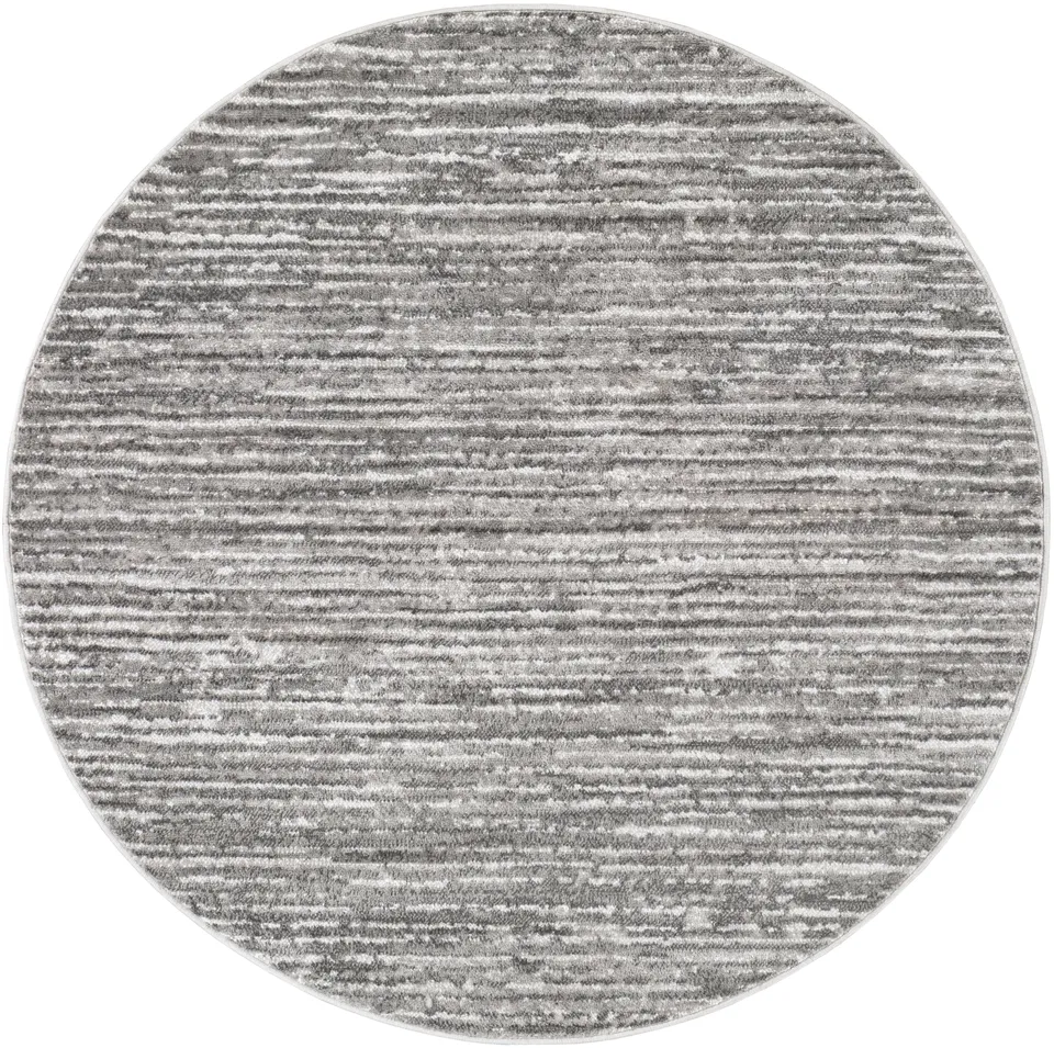 Monte Carlo Gray Indoor 5'3" x 5'3" Machine Woven Rug