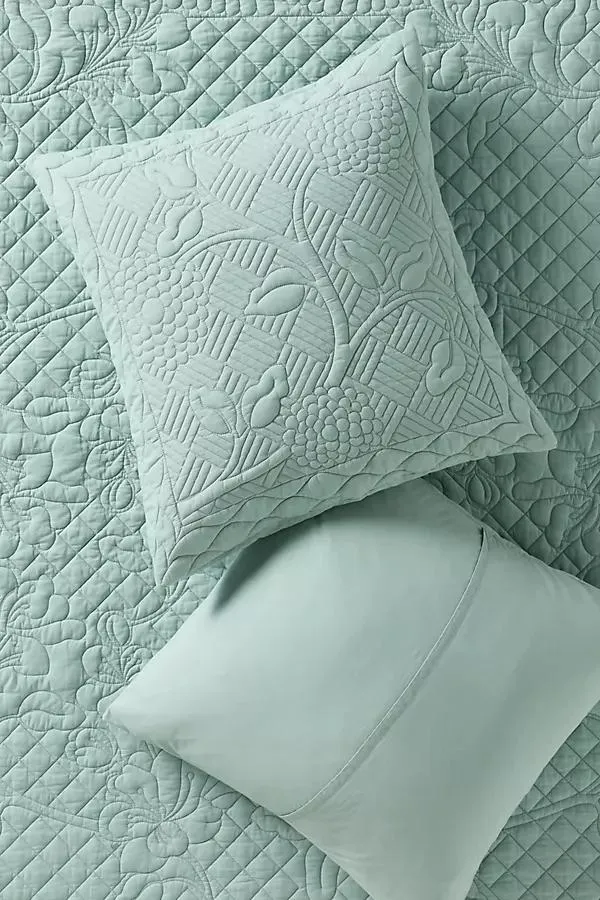 Peyton Cotton Embroidered Euro Sham