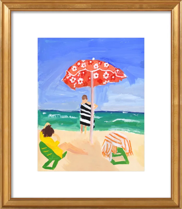 Italian Beach Umbrella by Jackie Mancuso for Artfully Walls