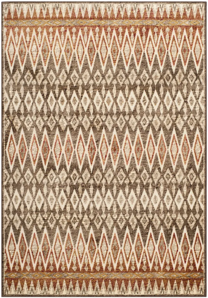 Arlo Home Woven Area Rug, PAR146-640, Taupe/Cream,  4' X 5' 7"
