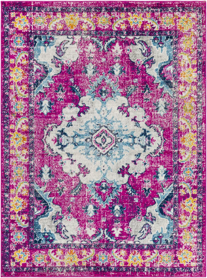 Harput Pink Indoor 5'3" x 7'3" Machine Woven Rug