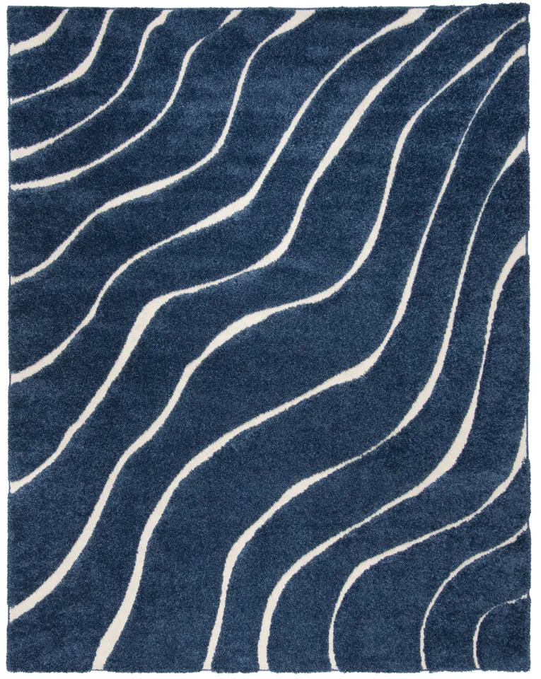 Arlo Home Woven Area Rug, SG472-6511, Dark Blue/Cream,  8' X 10'
