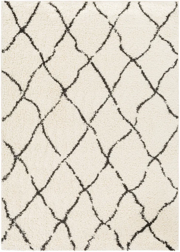 Beni Shag Beige Indoor 2'7" x 7'3" Machine Woven Rug