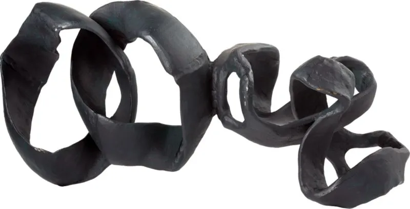 Black Aluminum Ribbon Table Sculpture