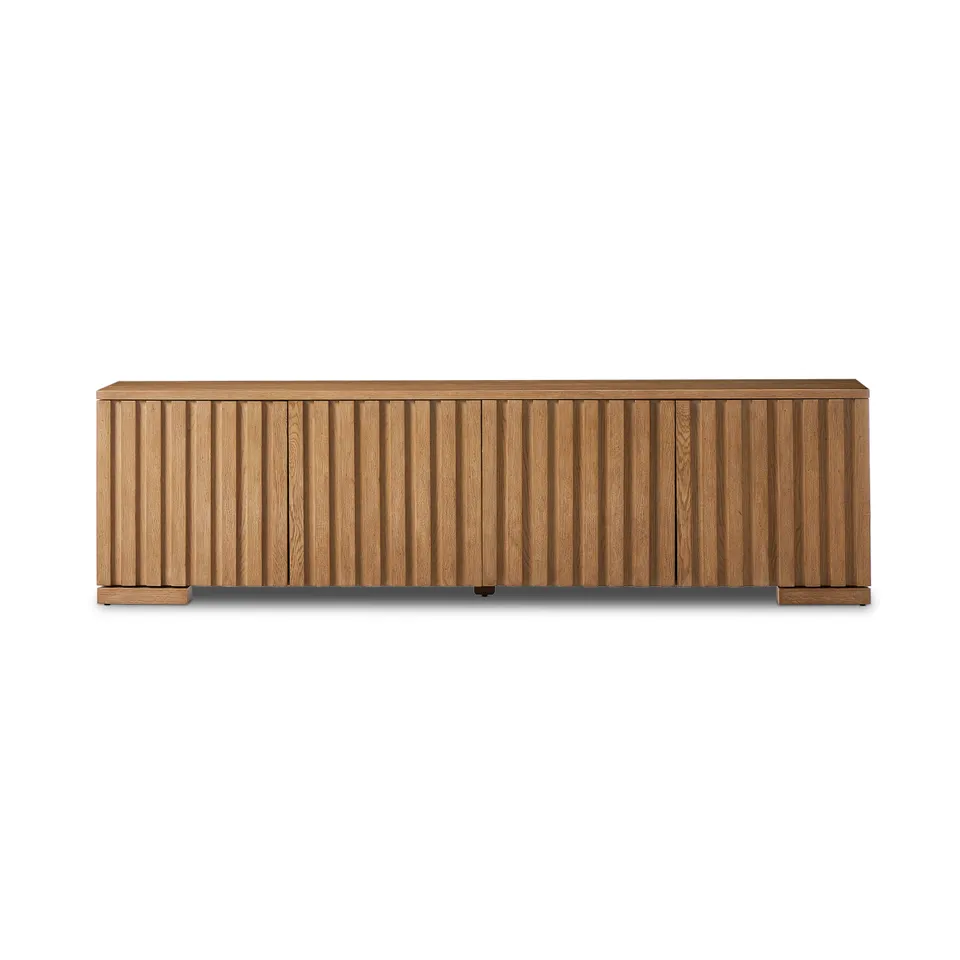 Ramos Media Console-Bleached Oak