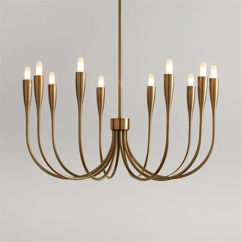 Iiona Small Brass Chandelier Light 25.6"