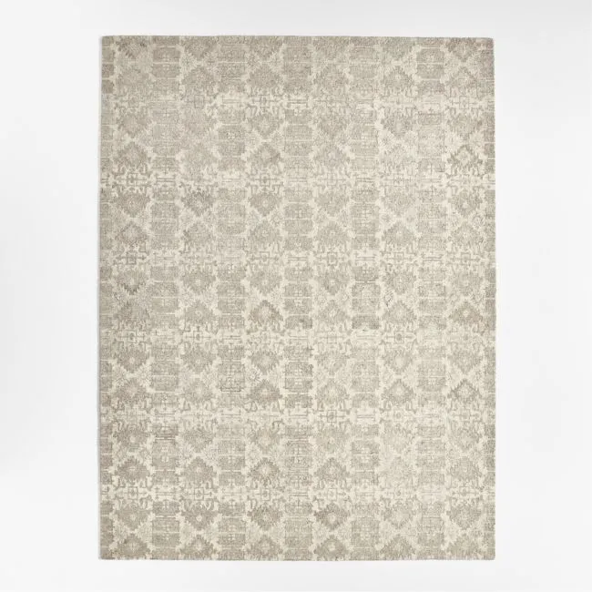 Alvarez Wool Hand-Tufted Ivory Area Rug 9'x12'