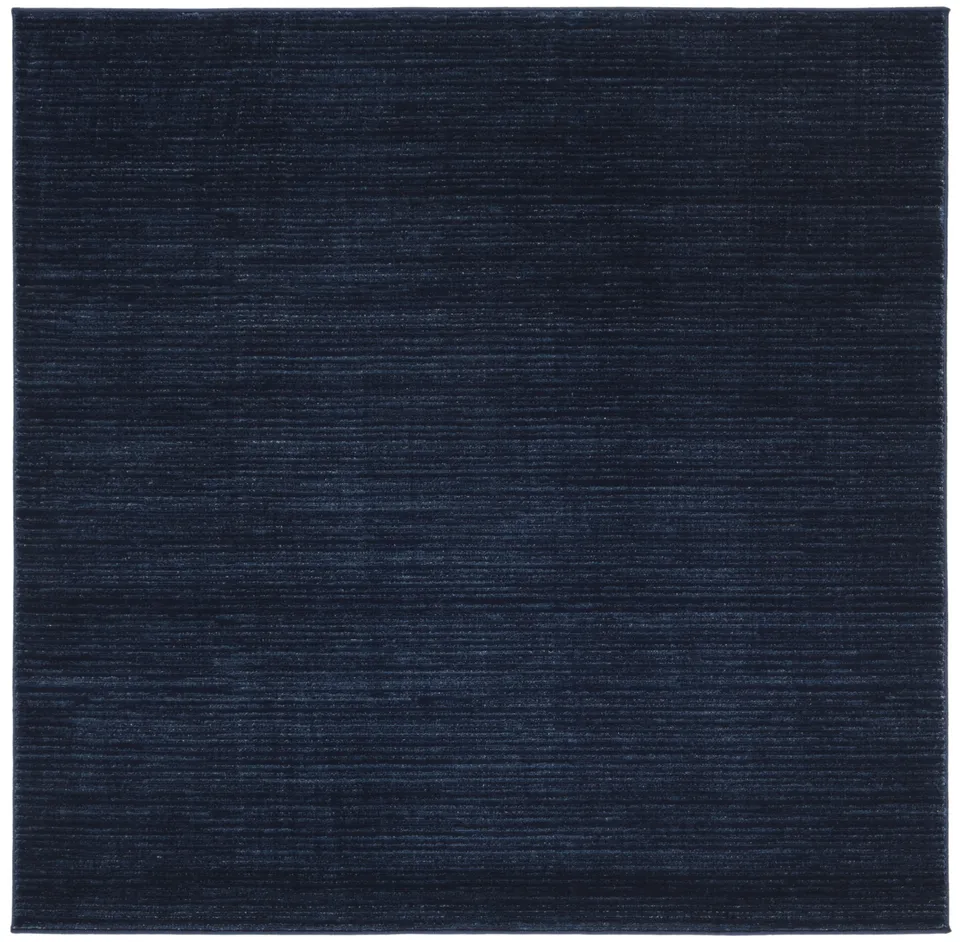 Arlo Home Woven Area Rug, VSN606N, Navy,  5' X 5' Square