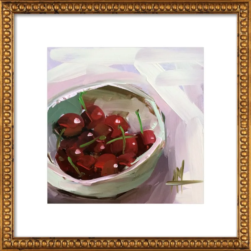 bowl of cherries no. 7 by Angela Moulton for Artfully Walls