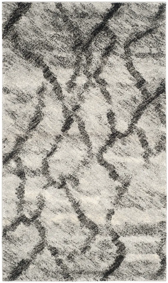 Arlo Home Woven Area Rug, RET2144-7990, Light Grey/Black,  3' X 5'