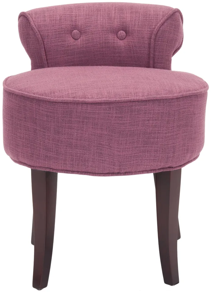 Georgia Vanity Stool - Rose/Cherry Mahogany