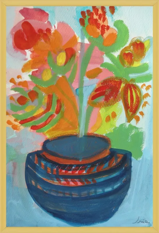 Red Flowers by Iria Fernandez Alvarez for Artfully Walls