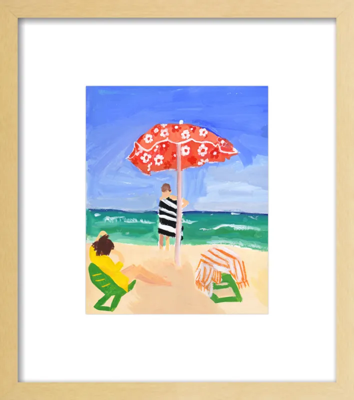 Italian Beach Umbrella by Jackie Mancuso for Artfully Walls