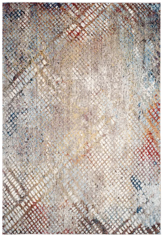Arlo Home Woven Area Rug, MNY655A, Grey/Gold,  5' 1" X 7' 6"