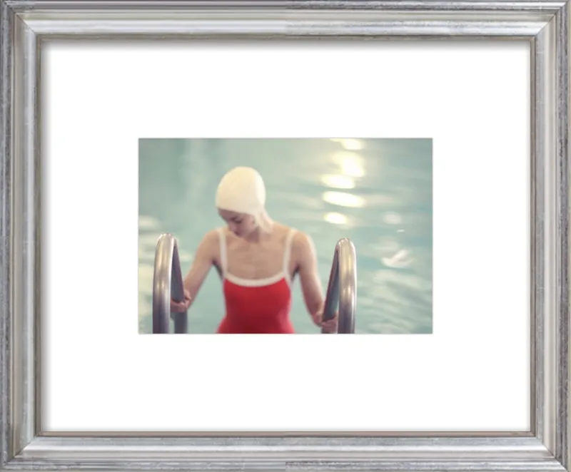 Swimmer in a Red Suit by Lucy Snowe for Artfully Walls