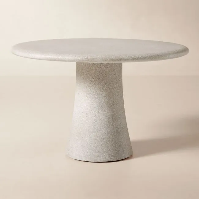 Billie 48" Round Grey Concrete Outdoor Dining Table