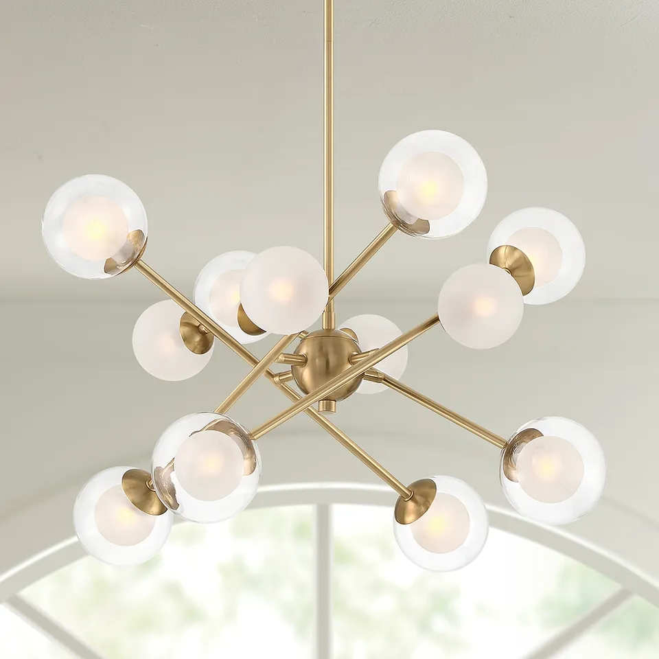 Possini Euro Batista 26 1/4" Soft Gold 12-Light LED Sputnik Chandelier