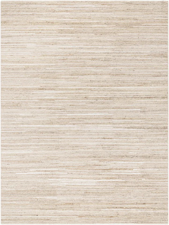 Enlightenment Beige Indoor 6' x 9' Handmade Rug