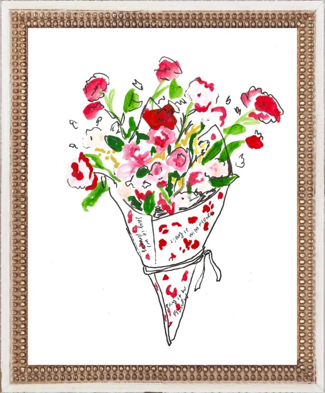 Bodega Flowers in Pink and Red by Larsen McDowell for Artfully Walls