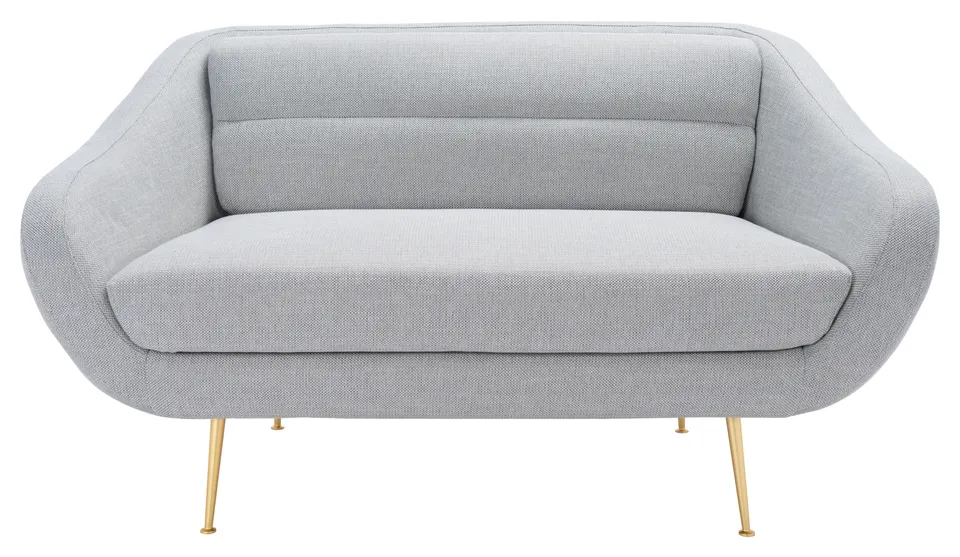 Belladonna Mid Century Loveseat - Light Grey - Safavieh