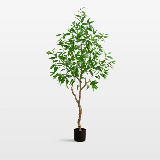 Faux Long Leaf Greco Eucalyptus Tree 7'